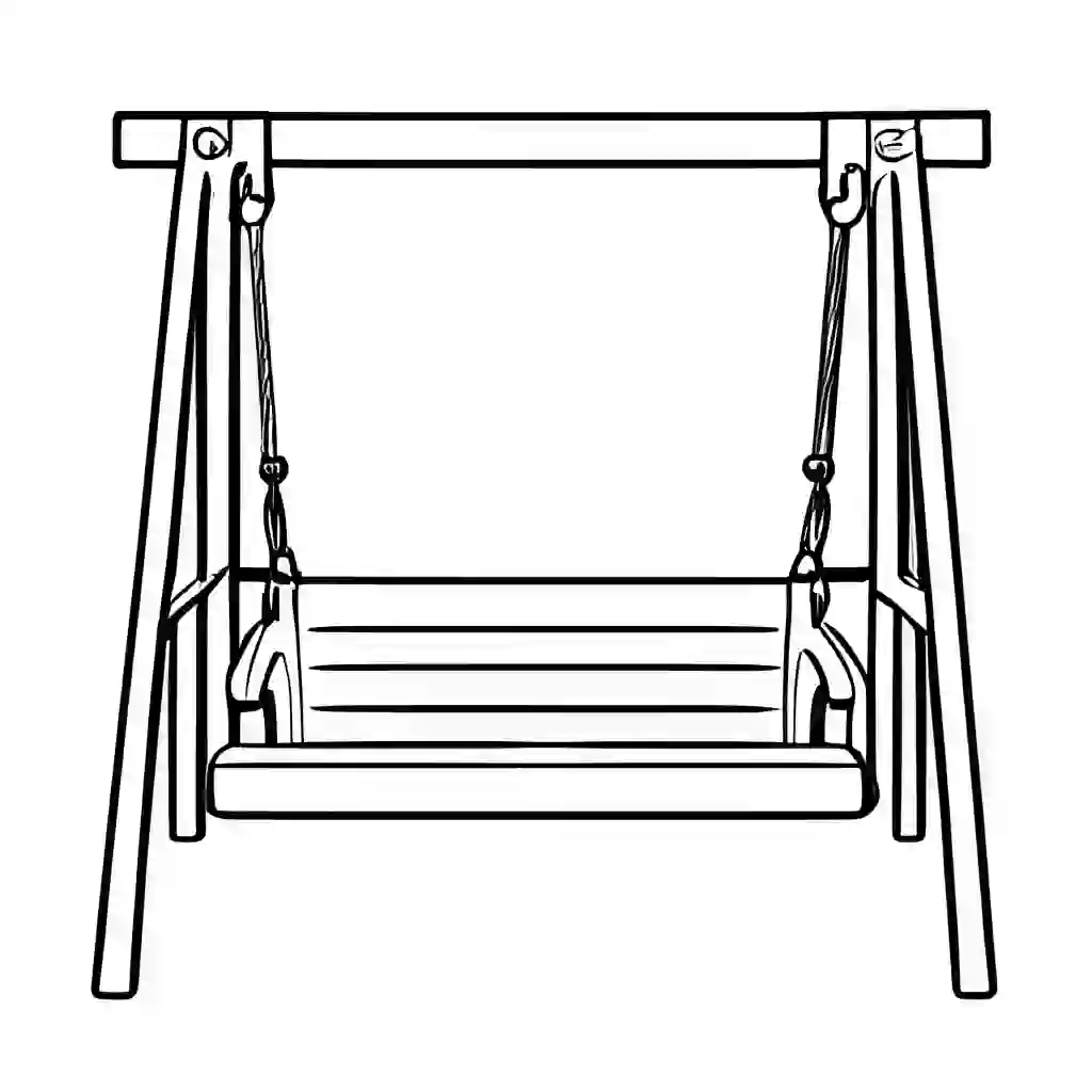 Swing set coloring pages